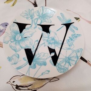 Grace Black and Blue Floral Accent Plate